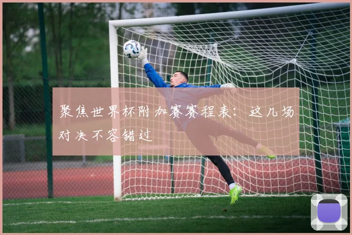 聚焦世界杯附加赛赛程表：这几场对决不容错过